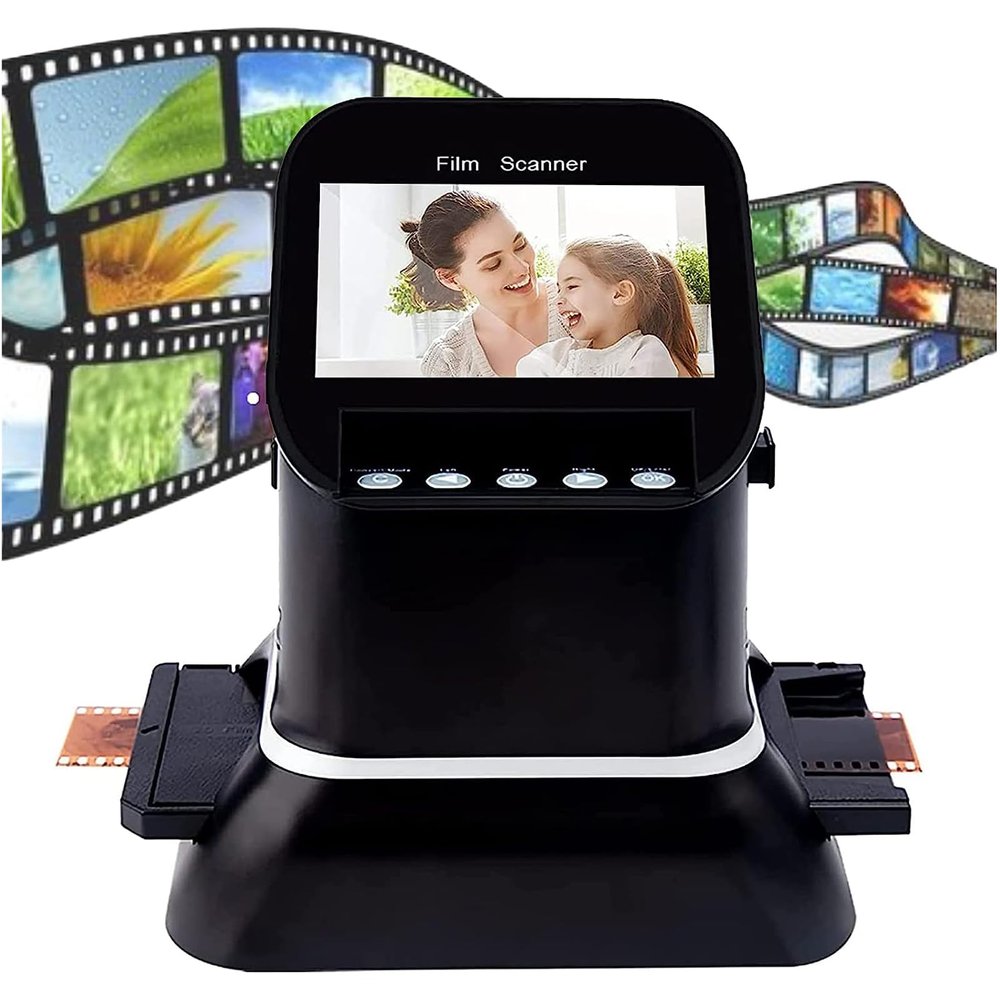 Film & Slide Scanner, 135 Negative Scanner, 35mm, 135, 126, 127 Negative and Slide to Digital JPEG, 4.3 Inch LCD Digital Photo Converter