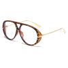 YAMEIZE Oversized Blue Light Blocking Glasses Women Men Retro Pilot 70s Double Bridge Large Frame Anti Blue Light Eyeglasses view 1