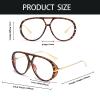YAMEIZE Oversized Blue Light Blocking Glasses Women Men Retro Pilot 70s Double Bridge Large Frame Anti Blue Light Eyeglasses view 3