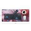 Gaming Mouse Pad Desk Mat Large Size Mouse Pad Flower and Blue Dragonfly LED Mouse Pad Non-Slip Base Waterproof Desktop Writing Pad for Office and Home view 2