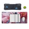 Gaming Mouse Pad Desk Mat Large Size Mouse Pad Flower and Blue Dragonfly LED Mouse Pad Non-Slip Base Waterproof Desktop Writing Pad for Office and Home view 4