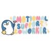 20pcs Emotional Support Coworker Stickers, 2.95x1.18in Cute Penguin Rainbow Stickers Funny Waterproof Emotional Support Decals Coworker Gift for Water Bottle Laptop Guitar Phone Case view 1