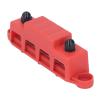 4 Stud M8 Bus Bar Heavy Duty Module Power Distribution Block Busbar Box for RV Yacht 48VDC 250A (Red) view 4