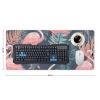 Gaming Mouse Pad Desk Mat Large Size Mouse Pad Summer Flamingo Palm Leaves LED Mouse Pad Non-Slip Base Waterproof Desktop Writing Pad for Office and Home view 2