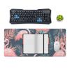 Gaming Mouse Pad Desk Mat Large Size Mouse Pad Summer Flamingo Palm Leaves LED Mouse Pad Non-Slip Base Waterproof Desktop Writing Pad for Office and Home view 4