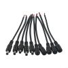 5 Pairs DC Power Cord,5.5x2.1mm Male Female Connector Cable 12V LED CCTV Camera Security Power Pigtail Wire,15Cm Black Red view 2