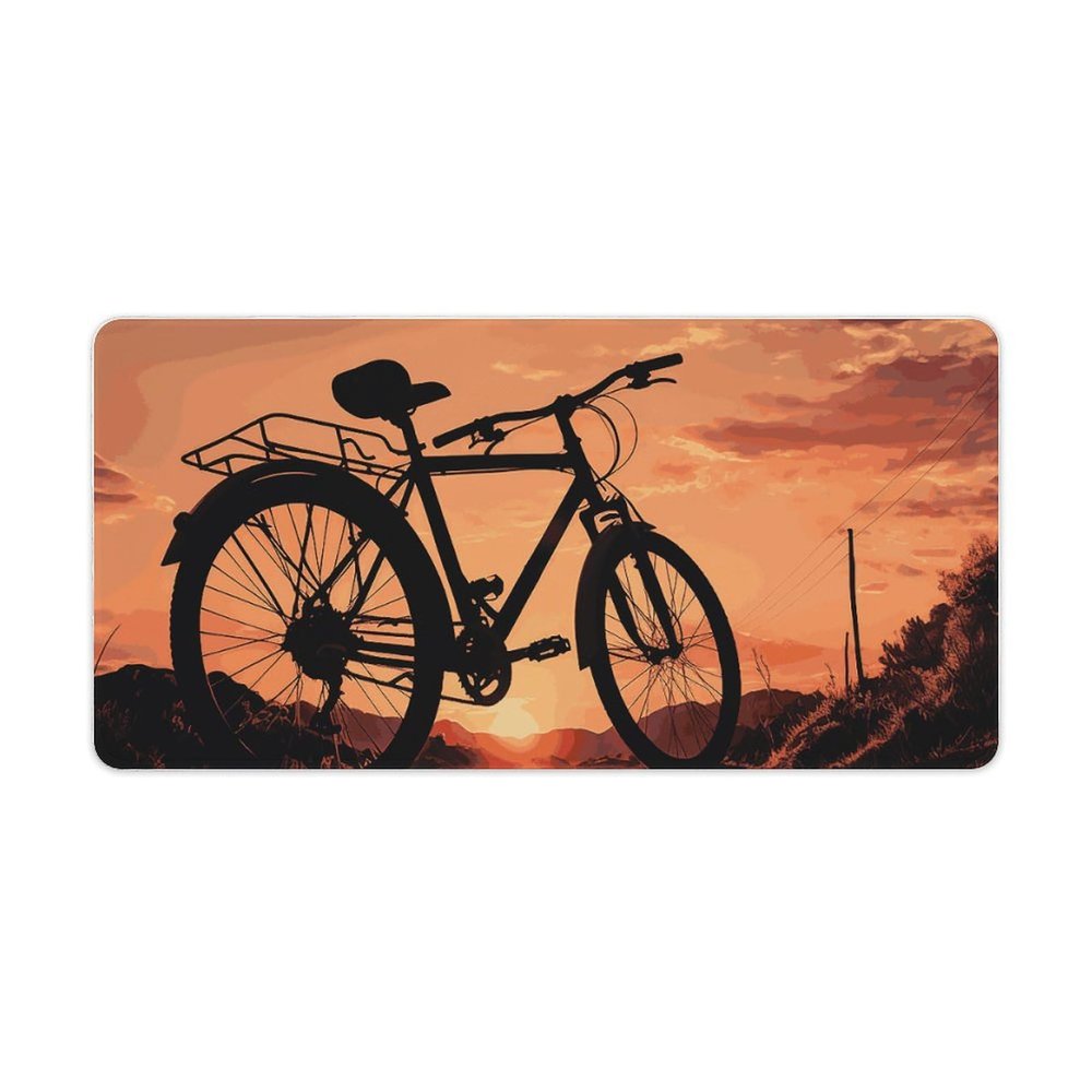 Gaming Mouse Pad Desk Mat Large Size Mouse Pad Road Bicycle LED Mouse Pad Non-Slip Base Waterproof Desktop Writing Pad for Office and Home