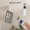 CLAIKS Electric Ceiling TV Mount  Electric Motorized Flip-Down Bracket with Remote Control, 32 to 70-Inch Flat & Curved Screens, Max VESA 600x400mm, Compatible with Flat and Pitched Roofs, White view 2