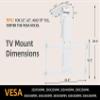 CLAIKS Electric Ceiling TV Mount  Electric Motorized Flip-Down Bracket with Remote Control, 32 to 70-Inch Flat & Curved Screens, Max VESA 600x400mm, Compatible with Flat and Pitched Roofs, White view 4