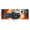 Gaming Mouse Pad Desk Mat Large Size Mouse Pad Burning Soccer Ball LED Mouse Pad Non-Slip Base Waterproof Desktop Writing Pad for Office and Home view 2