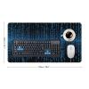 Gaming Mouse Pad Desk Mat Large Size Mouse Pad The Blue Binary Matrix LED Mouse Pad Non-Slip Base Waterproof Desktop Writing Pad for Office and Home view 2