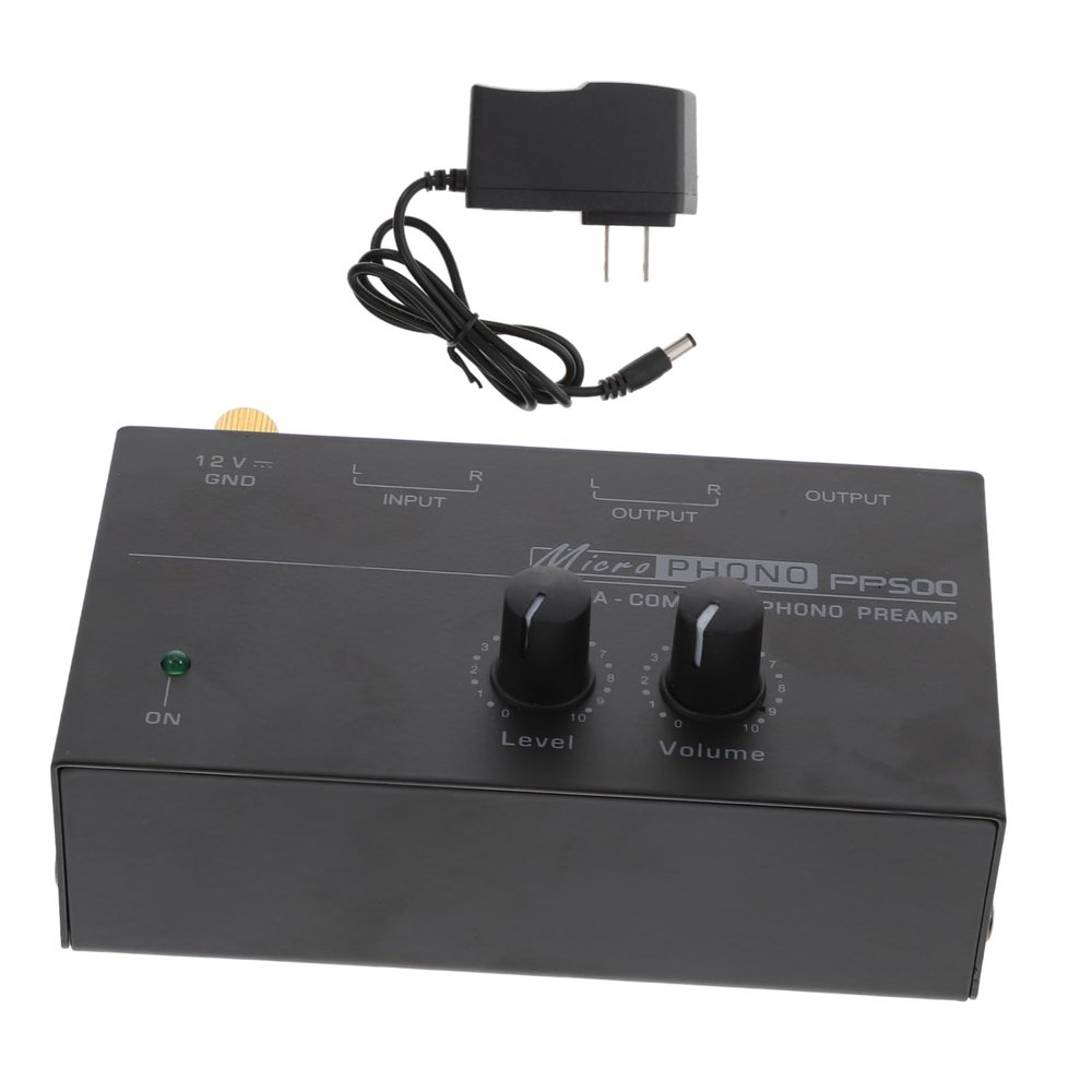 OSALADI Turntable Preamp Record Player Tube Preamp High Fidelity Stereo Inputs Volume Control Us Plug
