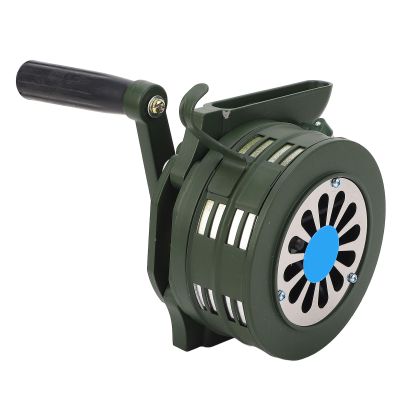 Hand Crank Siren Horn, Portable Manual Operated Air Raid Siren up to 110 Decibels, Aluminum Alloy Handheld Tornado Siren Emergency Siren for Sporting Events Fire Drill