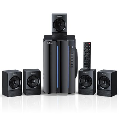 Bobtot Home Theater Surround Sound System for TV, 6.5" Subwoofer 800W Peak