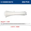 1000/250Pcs Heavy Duty Nylon Self-Locking Cable Ties,3x100mm/3x150mm/4x200mm Multi-Size Black Zip Ties for Industrial/Household/Outdoor Wiring, UV Resistant & Weatherproof Fasteners (5x400mm,20 Pack) view 2
