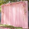 10x10ft Pink Backdrop Curtain Panels for Parties - Wrinkle Free Polyester Photo Curtain Backdrop Wedding Back Drop Fabric Drapes for Party Decorations Background for Photography view 4