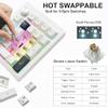 GMK26 Mechanical Numpad,VIA Macro Keypad BT5.0/2.4ghz/Type C Wireless Number Pad RGB HotSwap Numeric Keypads with Knob,PBT Keycaps Gasket Rechargeable Number Keypad for PC Laptop Desktop (Black) view 3