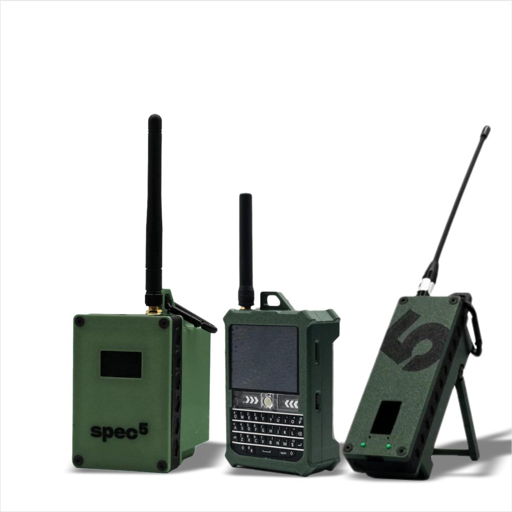 Spec5 Explorer Bundle  LoRa Meshtastic | Beacon XL+, Ranger Magnum & Trekker Bravo | Long-Range Off-Grid Communication | Secure, Reliable & Works Without WiFi/Cell Signal (Tactical Green)
