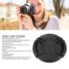 Acouto 52mm Camera Lens Cover Dust Scratch Proof Center Pinch Lens Cover with Anti Lost Safety Rope (55mm) view 3