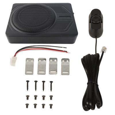 10 Inch Ultra Thin Car Subwoofer with 600W Built in Amplifier, PWM Technology, Under Seat Powered Sub for Trucks, Variable Bass Boost and Low Pass Filter