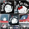 3pcs - Baby in Car Sticker Decal Sign for Car Safety Waving Sticker (Girls2+Square1) view 3