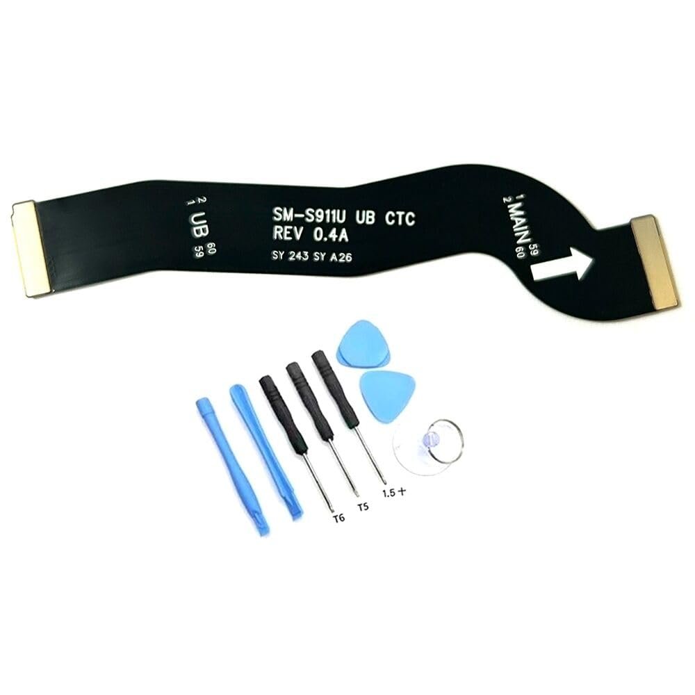 Mainboard Display Screen LCD Connector Flex Cable Ribbon Replacement for Samsung Galaxy S23 5G S911U S911 UB Main Flex Cable,with Tool Kit