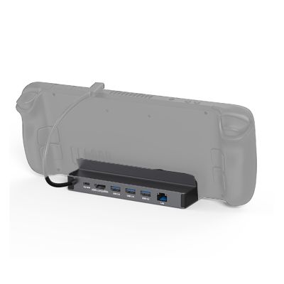 D3LX0Z1 Type C Docking Station for Stean Deck/ROG/Switch HDMI-Compatible 2.0 4K@60Hz Dock Stand PD100W Charging Base Portable USB Hub
