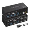 D3LX0Z1 2x2 HDMI DP KVM Switch 4K 120Hz Dual Monitor Extended Display 8K USB KVM Switcher 2 in 2 Out for 2 Computers 2 Monitors(EU Power Plug) view 1