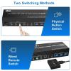 Y0S3QZ1 8K HDMI DP KVM USB 3.0 Switch 4x3 Triple Monitor 4K 120Hz Extended Display Displayport Switcher 4 in 3 Out for Keyboard Mouse(US Power Plug) view 2