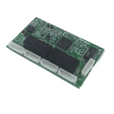 L6AS0F7 PBC 4/8Port Gigabit Ethernet Switch Port with 4/8 pin Way Header 10/100/1000m Hub 4/8way Power pin PCB Board OEM Screw Hole(8-Port)