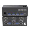 D3LX0Z1 8K KVM Switch Tripe 3 Monitors USB 3.0 Hub Docking Station 60Hz HDMI-Compatible 30Hz DP Switcher Selector Hub PC Accessories(Input 1xHDTV 2xDP) view 1