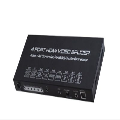 D3LX0Z1 4K 2X2 TV Wall Controller Processor 1x3 1x2 1x4 4x1 3x1 2x1 HDMI Video Splicer Splitter Switch Audio Extractor with IR RS232(UK Plug)