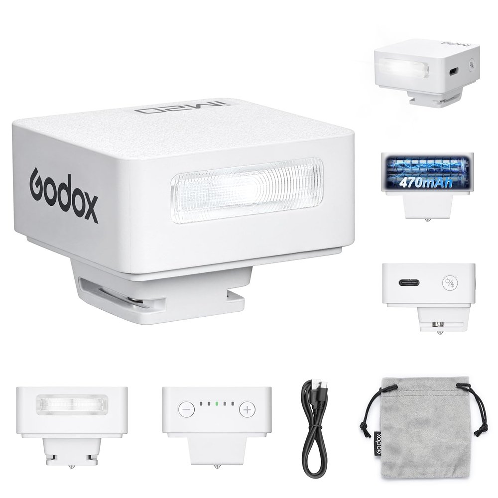 Godox iM20 Mini Flash for Sony zve10 Sony zv1 Ricoh gr3 470mAh 440 Full-Power Flash 5 Levels Mini Flash Speedlite for Canon Nikon Fuji Olympus Camera