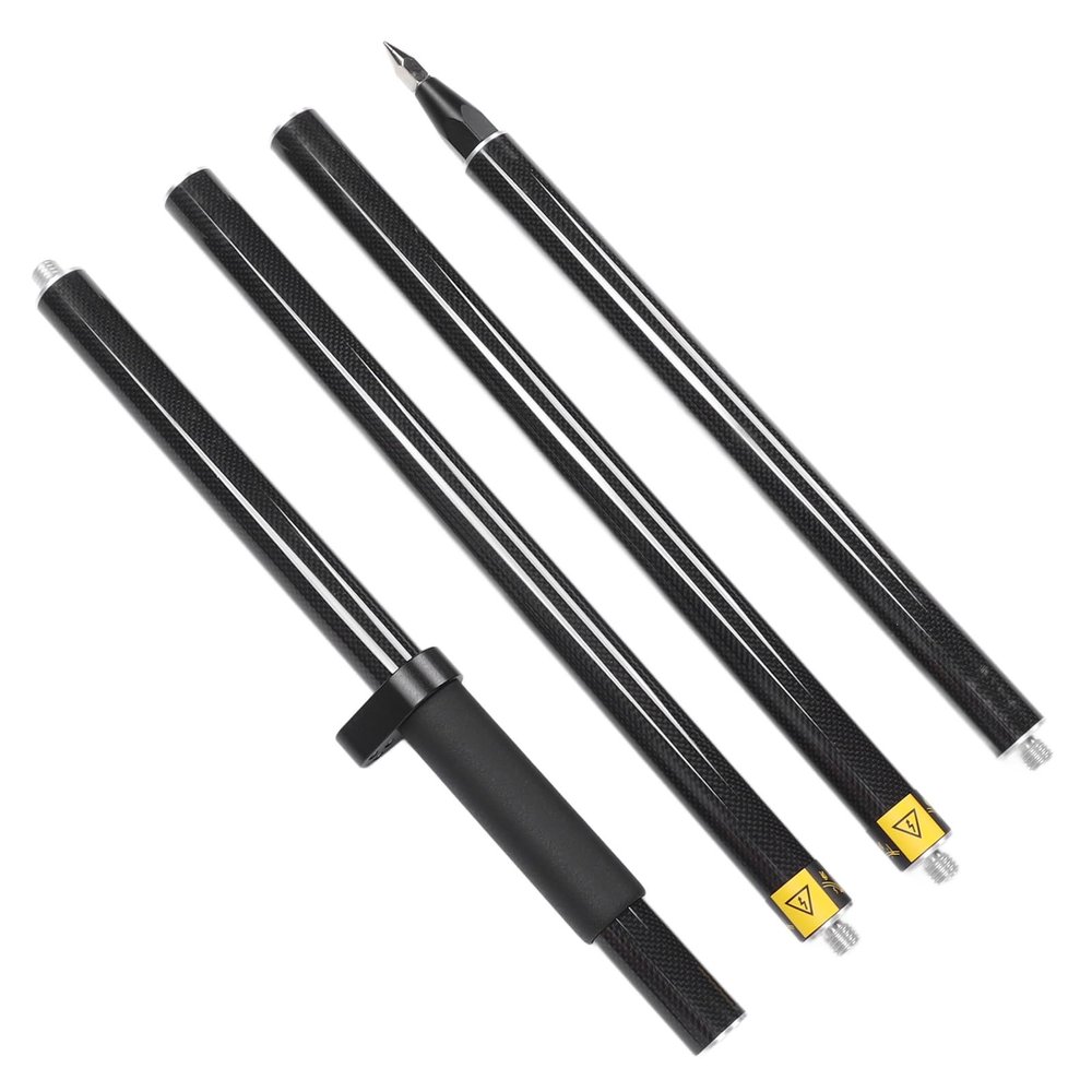 2 Meter 4 Section Survey Pole RTK GPS Carbon Fibre Surveying Prism Pole with Level Bubble 0mm Constant