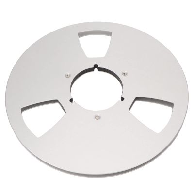 1/4 10 Inch Empty Tape Reel, Aluminum Alloy Material, Wear and, Professional Design for Recording Tape, Repair Tape Recorder Accessory, 3 Holes (Silver)