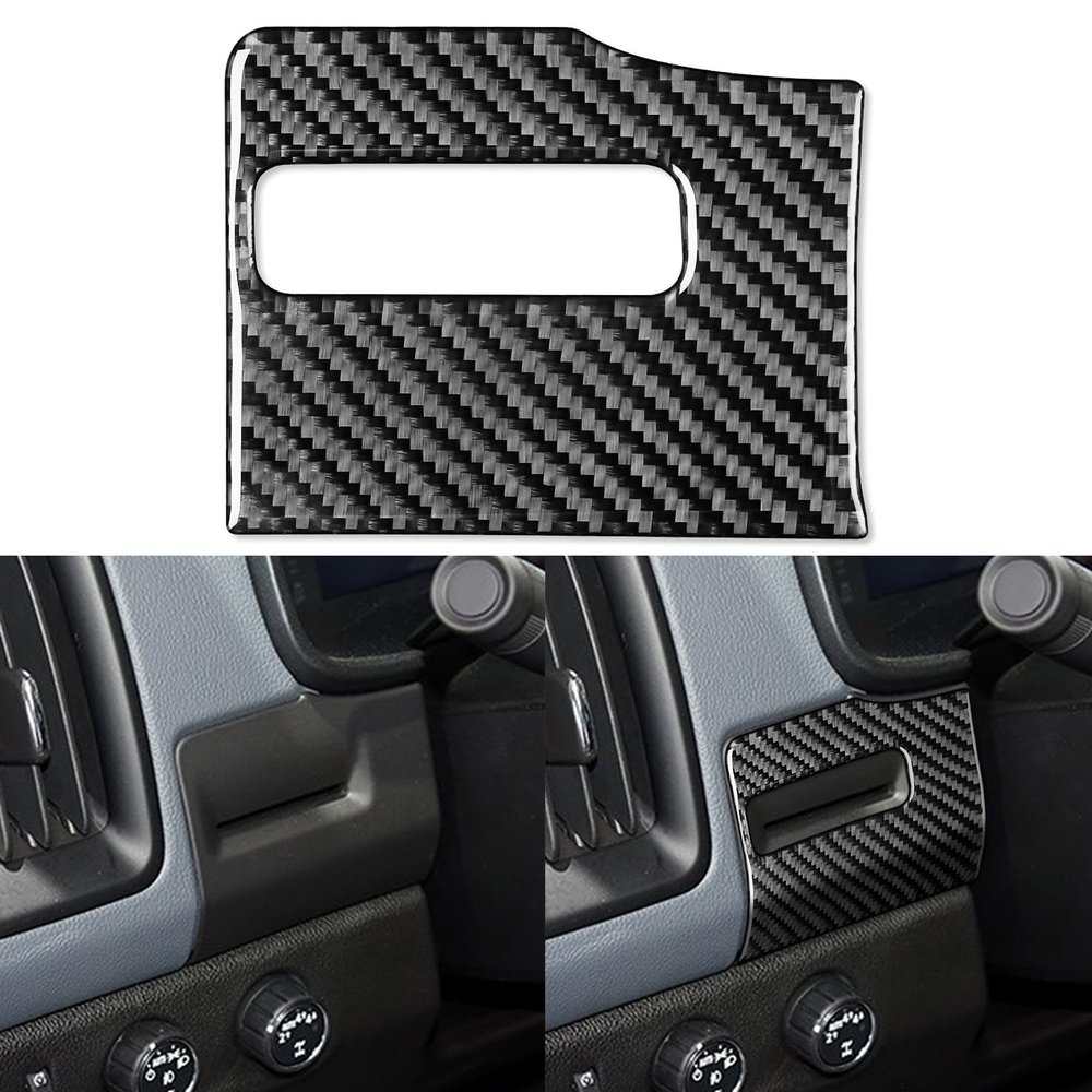 Auto Dash Left Side Card Slot Trim Panel Real Quality Soft Carbon Fiber Accessories Compatible with Chevrolet Colorado/GMC Canyon 2015 2016 2017 2018 2019 2020 2021 2022 Black