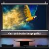 Manual Pull Down Portable Projector Screen, 30-72 Inch Simple Hangable Movie Screen, Anti-Crease, Lightweight Carry & Durable, for Office, Classroom, Home Theater Movie Screen HD Projection Screen(Whi view 2