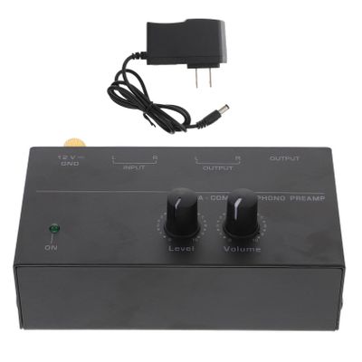 Gadpiparty High Amplification Times Preamplifier Stereo Input/Output Phono Preamp Record Player Preamplifier Plate Amplifier Us Plug