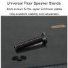 Universal Speaker Stands 1 Pair, Surround Sound Speaker Stands Bookshelf Speaker Holder, Floor Speaker Square Platform Base, Heavy Duty Studio Monitor Stands view 4