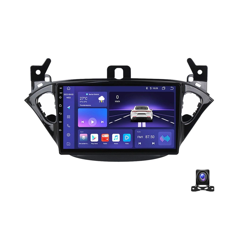 EsaSam 9 Inch Car Stereo Double Din Radio Compatible with Opel Corsa 2014~2019 Car Multimedia Navigation Compatible with Carplay Android Auto, Navigation, SWC, Backup Camera,M800S 8G+256G