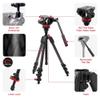 Manfrotto 055 Video Tripod w/502 Video Fluid Head, Carbon Fibre, Professional Heavy Duty System, with Levelling Column, Lever Lock, Camera Tripod Stand, for DSLR/Mirrorless Cameras, Camcorders view 3