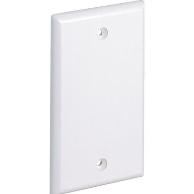 CPNWH Single Gang Screw-on Surface Raceway Blank Faceplate, White