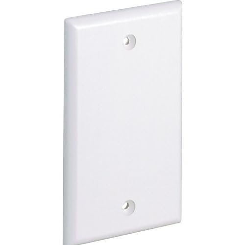 CPNWH Single Gang Screw-on Surface Raceway Blank Faceplate, White