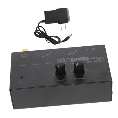 HOMSFOU Turntable Preamplifier Line Level Output Stereo Phono Amp for Record Player Us Plug High Fidelity Sound