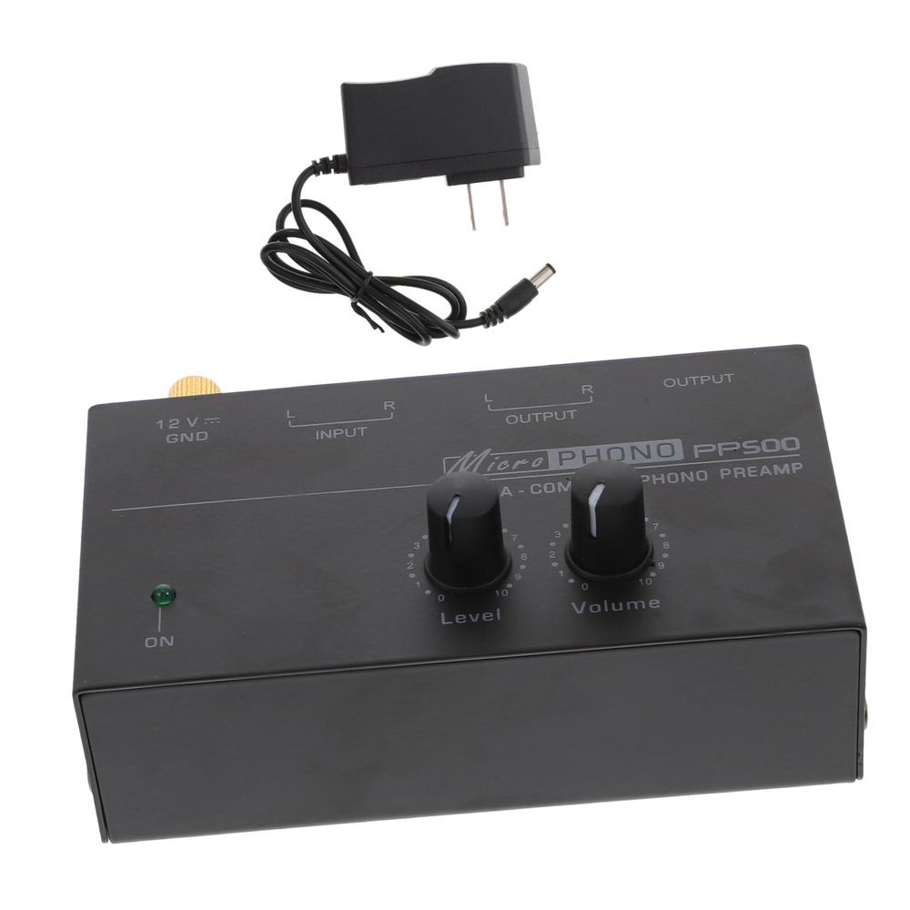HOMSFOU Turntable Preamplifier Line Level Output Stereo Phono Amp for Record Player Us Plug High Fidelity Sound