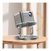QIXUEZHENG Portable Projector Stand Desktop Projector Bracket 360 Degree Rotating Projector Stand Metal Bracket Universal Office Home Bedside Base Placement Table Adjustable Projector Mount(White) view 3