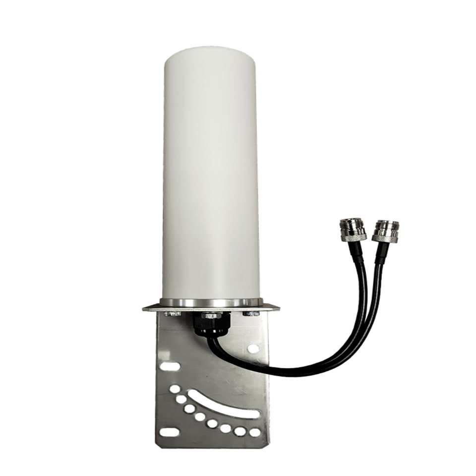 AntennaGear M19B 2-Lead MIMO 2 x Cellular 4G LTE CBRS 5G NR L-Bracket Mount Antenna (Antenna Only - 2 x 1ft - N Female)