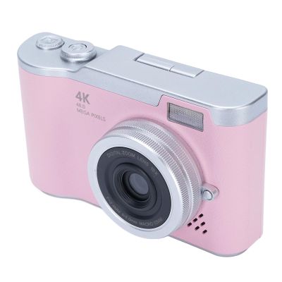 1080P Digital Camera, 8X Zoom Video Camcorder with 2.4 Inch HD Flip Screen, 48MP Portable Versatile Travel Video Camera with Fill Light for Photography (Roseate)