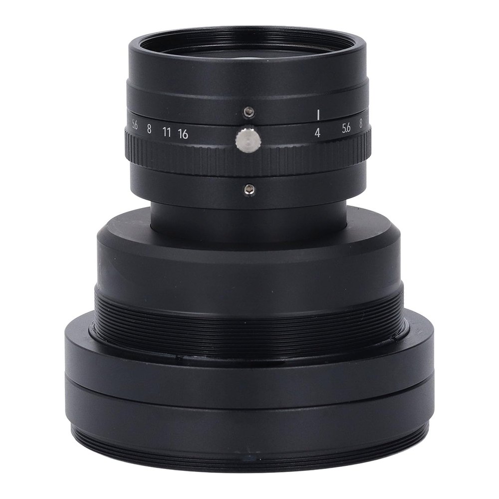 Line Scan Camera Lens, 16K High Resolution 60mm Focal Length with F4 Manual Aperture, Aluminum Alloy for Industrial Applications, Mount, Backed by CMOS Sensor