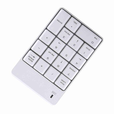 aqxreight 2.4GHz USB Numeric Keypad for Enhanced Productivity and Connectivity (White)